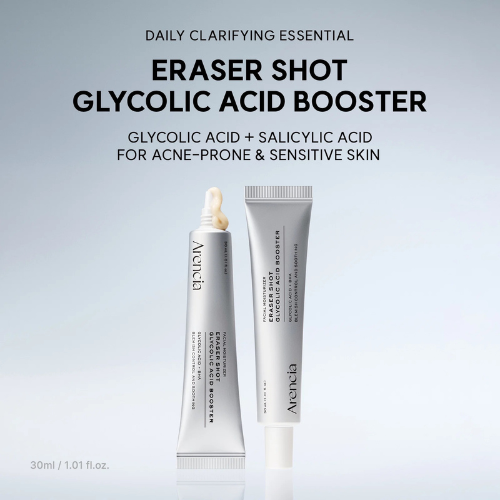 Arencia Eraser Shot Glycolic Acid Booster Korean exfoliating cream for smooth texture and pore care UAE