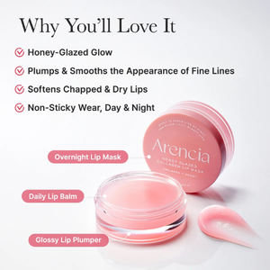 Arencia Honey Glazed Collagen Lip Mask Korean lip treatment for hydration and smooth soft lips UAE