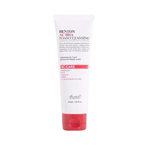 Benton AC BHA Foam Cleansing exfoliating Korean facial cleanser for acne-prone skin Dubai UAE
