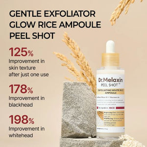 Dr. Melaxin Peel Shot Exfoliant White Rice Ampoule – Korean exfoliating serum for whiteheads and texture – Buy online in Dubai UAE