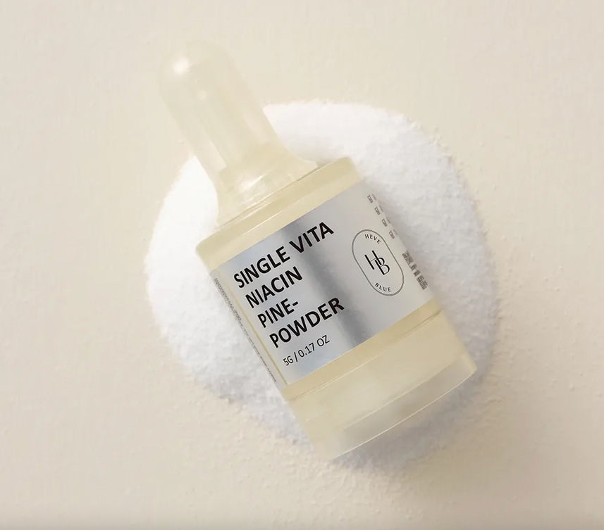 HEVEBLUE Single Vita Niacin Pine-Powder 5g – Korean Brightening Booster
Mix-In Powder for Toner or Serum – HEVEBLUE Niacinamide & Glutathione UAE
Korean Skincare Dark Spot Corrector – HEVEBLUE Pine-Powder Dubai
Brightening Powder with Panthenol & Allantoin – HEVEBLUE Skincare Booster UAE