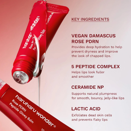 Haruharu Wonder Rose PDRN Peptide Glowy Balm Korean lip balm for hydration smoothing and soft lips UAE