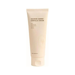 Heveblue Salmon Caring Centella Cream tube with salmon & centella design
Moist, non-sticky cream texture of Heveblue Centella Cream on hand
Salmon PDRN Korean cream for hydration and skin barrier repair
Soothing moisturiser with rice bran water and milk protein extract