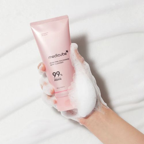 Korean niacinamide foam cleanser in Dubai – Medicube PDRN Pink for glowing skin