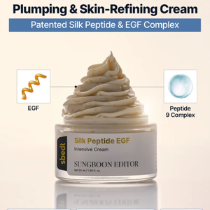Sungboon Editor Silk Peptide EGF Intensive Cream Korean moisturizer for smooth hydrated and firm looking skin UAE