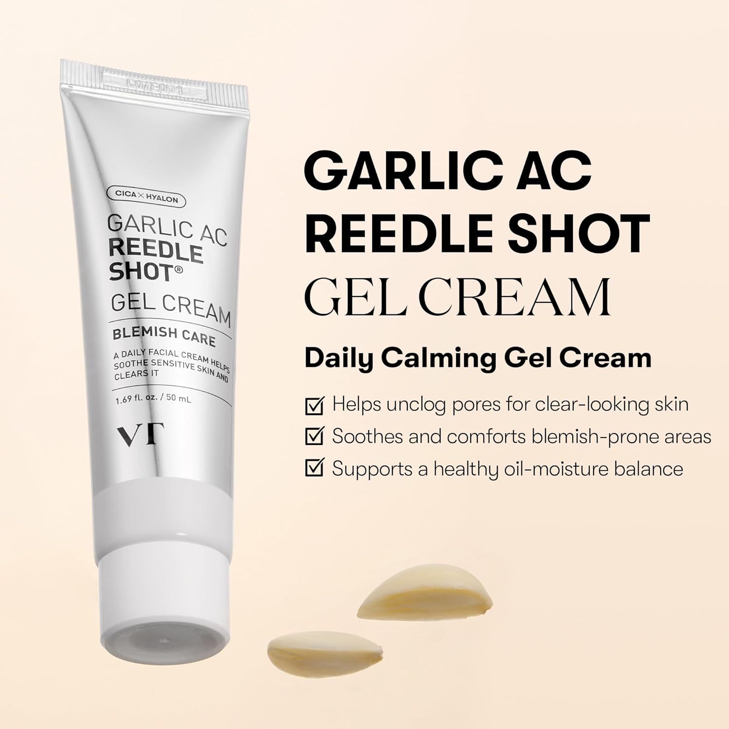 VT Garlic AC Reedle Shot Gel Cream lightweight Korean acne care