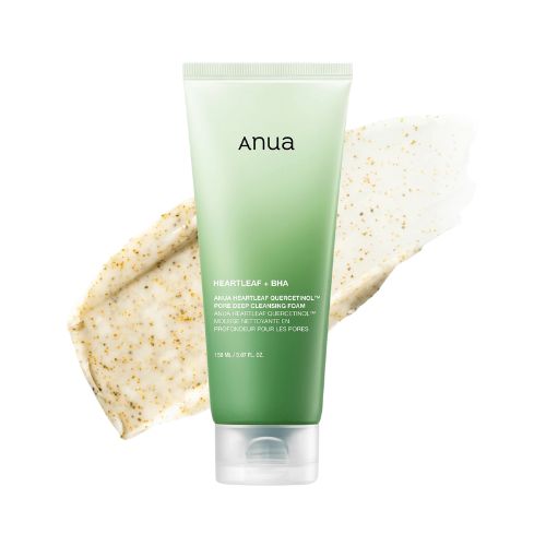 Anua Heartleaf Quercetinol Deep Pore Cleansing Foam – Korean Face Wash for Sensitive & Oily Skin – Available in Dubai UAE