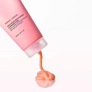 Anua Peach Niacin Spread Cleansing Foam Korean facial cleanser
Anua Peach Niacin cleansing foam texture and packaging
Anua niacinamide peach cleanser for oily acne-prone skin