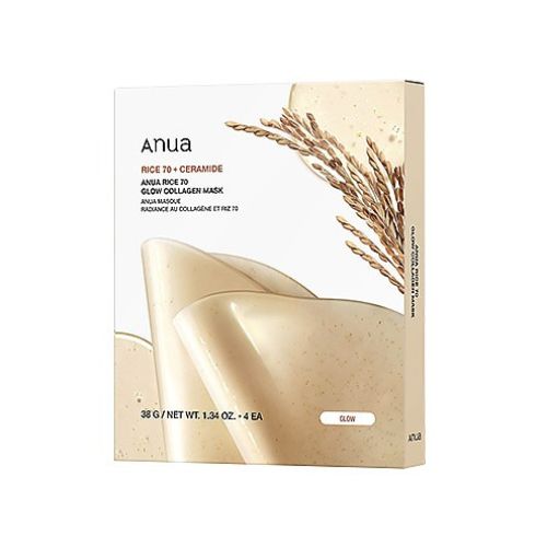 Anua Rice 70 Glow Collagen Mask 4pcs