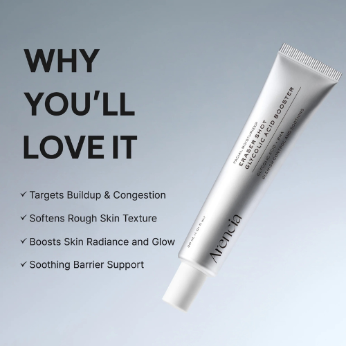 Arencia Eraser Shot Glycolic Acid Booster Korean exfoliating cream for smooth texture and pore care UAE