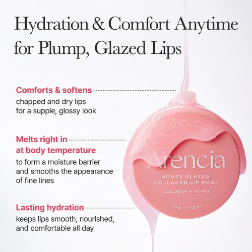Arencia Honey Glazed Collagen Lip Mask Korean lip treatment for hydration and smooth soft lips UAE
