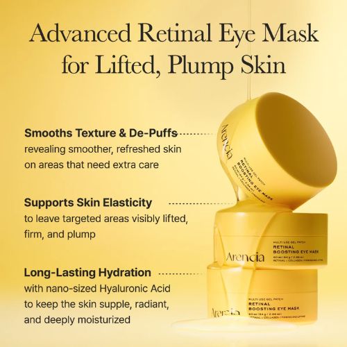 Arencia Retinal Boosting Eye Mask hydrogel patches for under eyes UAE
