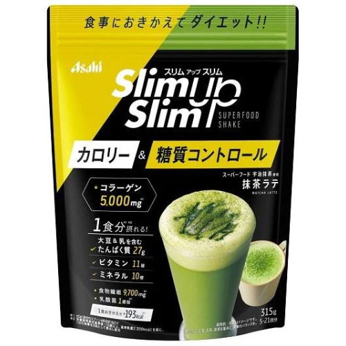 Asahi Slim Up Enzyme + Superfood Shake Green Tea Latte 315g