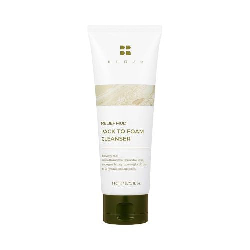 BRMUD Relief Mud Pack To Foam Cleanser Korean skincare
BRMUD Boryeong mud pack to foam cleanser texture
BRMUD mud cleanser for pore cleansing and sensitive skin