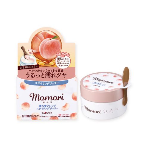 Dariya Momori Peach Wet Hair Styling Jelly – glossy hair gel with heat protection,Moisturizing jelly for wet-hair look – with peach extract and heat-protective formula,Wet hair styling gel in Dubai – Dariya Momori peach jelly for shine, hold, and smooth finish