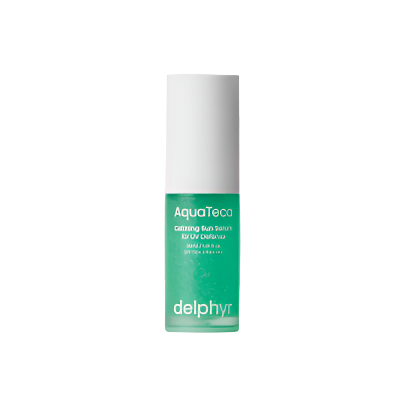 Delphyr AquaTeca Calming Sun Serum SPF50+ lightweight Korean sunscreen UAE