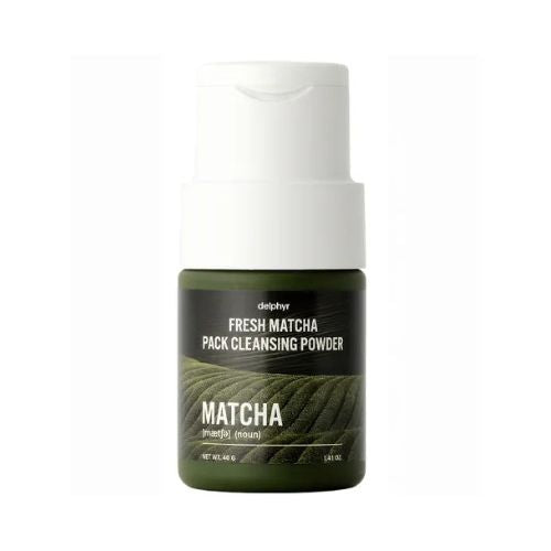 Delphyr Fresh Matcha Cleansing Powder vegan Korean cleanser UAE