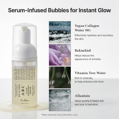 Dr. Althea ABC Glow Whipped Serum foam to water