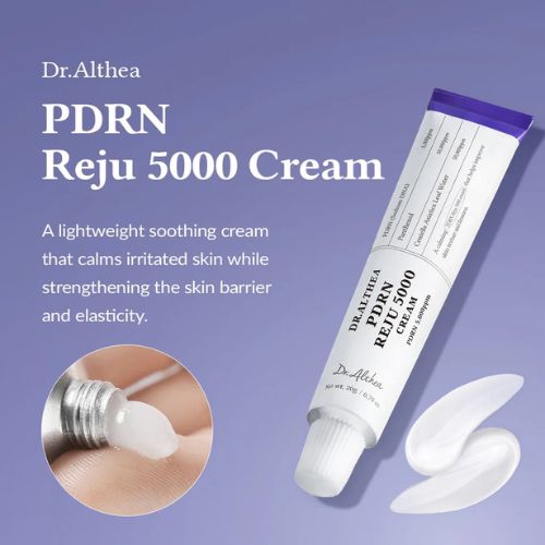 Dr. Althea Reju 5000 Cream Vegan PDRN Repair Cream hydrating Korean skincare for stressed skin Dubai UAE