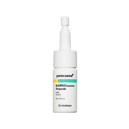 Dr.Nineteen ReDRN Exosome Ampoule – Korean anti-aging ampoule with 750,000ppm vegan PDRN and retinol for pore care Collagen-boosting ampoule for enlarged pores and aging skin – with Hyper PDRN, German retinol, and Pore Exosome technologyKorean ampoule in Dubai – Dr.Nineteen ReDRN Exosome for pore tightening, skin regeneration, and firming