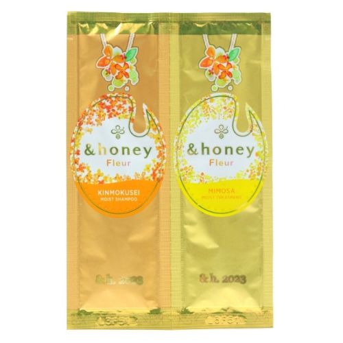 &Honey Fleur Kinmokusei Moist Shampoo & Mimosa Moist Treatment Trial Pack 10g