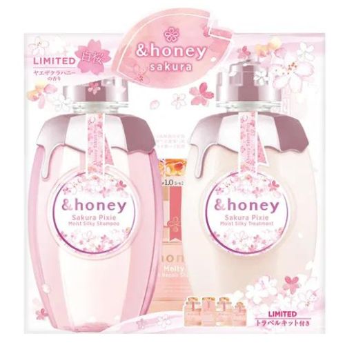 &Honey Sakura Pixie Moist Silky Shampoo & Hair Treatment Set Limited Edition