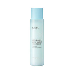 iUNIK Beta Glucan Lacto Barrier Milk Essence bottle packaging
milky essence texture close-up on skin
probiotic hydration essence for sensitive skin
Korean skincare product display at Crescite Beauty UAE