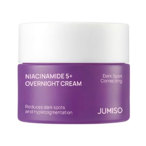 Jumiso niacinamide overnight capsule cream jar packaging
gel and capsule texture close up brightening night cream
lightweight Korean sleeping cream swatch on skin
authentic Korean skincare moisturizer UAE Crescite Beauty