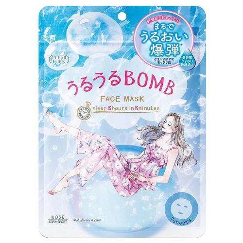 Kose Cosmeport Clear Turn URUURU Bomb Mask 7 Sheets 160ml