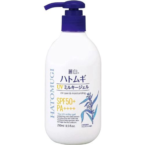 Kumano Reihaku Hatomugi Milky Gel UV Spf50 250ml