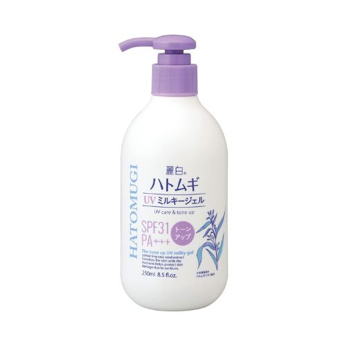 Kumano Yushi Reihaku Hatomugi UV Tone Up Milky Gel Spf31 250ml.