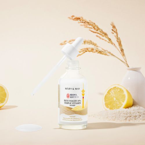 مصل الفيتامينات الثلاثية من Mary&amp;May Rice Niacin 10% إصدار سيول 80 مل 