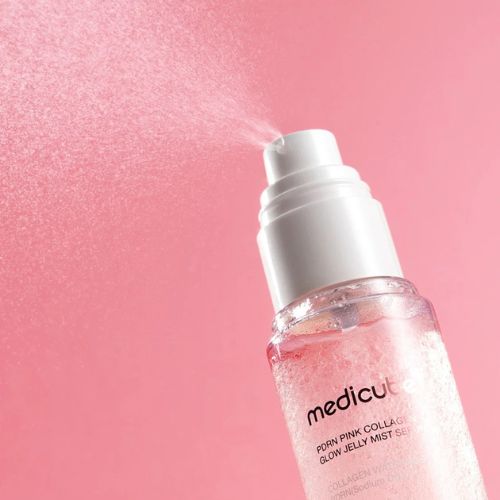 Medicube PDRN Pink Collagen Glow Jelly Mist Serum hydrating collagen jelly mist Korean skincare Dubai UAE