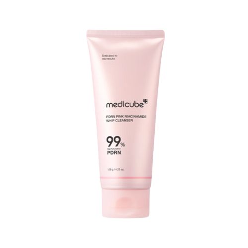 Medicube PDRN Pink Niacinamide Whip Cleanser – Korean brightening foam cleanser for all skin types,Gentle whipped facial cleanser for dull skin and clogged pores – with PDRN and niacinamide,Korean niacinamide foam cleanser in Dubai – Medicube PDRN Pink for glowing skin