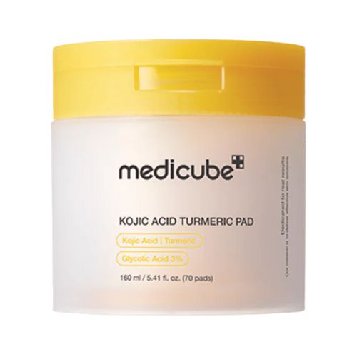 Medicube Kojic Acid Turmeric Pad for brightening, exfoliating and smooth skin in Dubai UAE