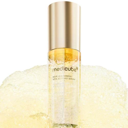 Medicube Kojic Acid Turmeric Vita Jelly Mist Serum brightening Korean jelly mist for radiant skin Dubai UAE