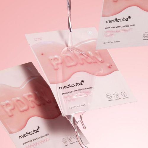 Medicube PDRN Pink Vita Coating Mask dual-layer brightening sheet UAE