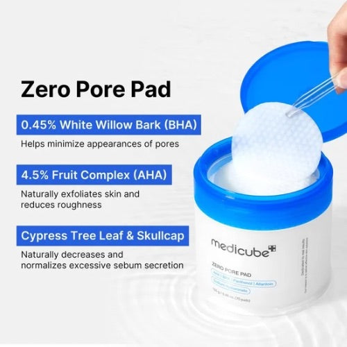 Exfoliating pore-care pad with AHA BHA for clear and refined Korean skincare