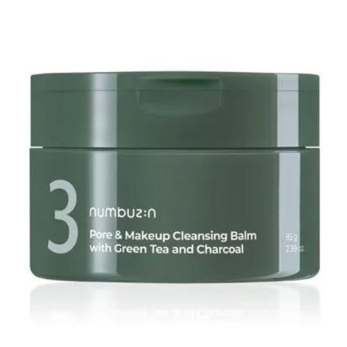 Numbuzin 3 Pore & Makeup Cleansing Balm with Green Tea and Charcoal