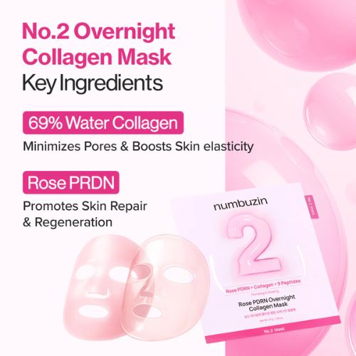 Numbuzin Rose PDRN Overnight Collagen Sleeping Mask Korean Skincare Dubai