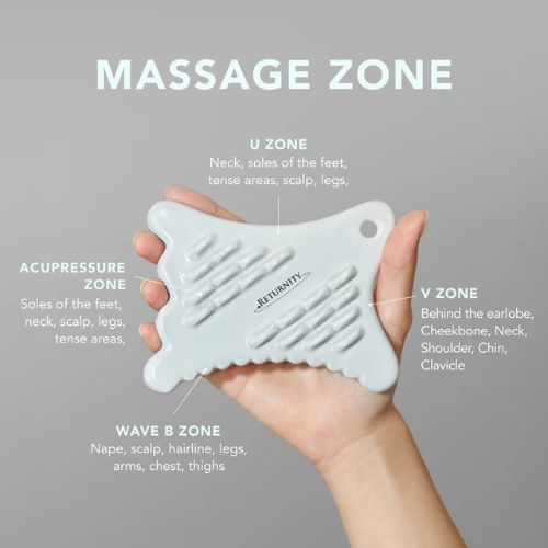 Returnity Mini Gua Sha – six-sided porcelain facial massage tool for lifting and contouring,Compact Gua Sha for jawline, wrinkles, and skin firmness – handcrafted porcelain tool for daily use,Gua Sha tool in Dubai – Returnity Mini porcelain sculpting tool for facial lines and lifting