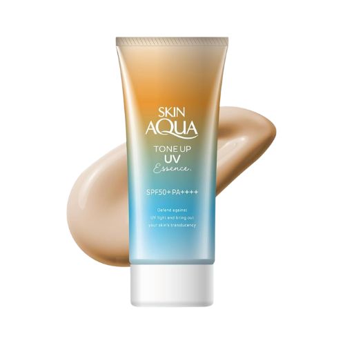 Rohto Skin Aqua UV Essence Latte Beige SPF50+ - Japanese sunscreen UAE