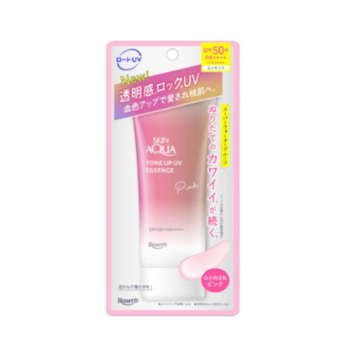 Rohto Mentholatum Skin Aqua Tone Up UV Essence - Pink Spf50 80g