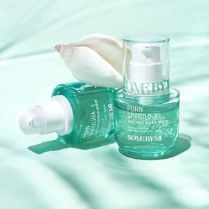 Some By Mi Spirulina Repair Serum – calming vegan serum with PDRN, marine mucin, and peptidesSoothing serum for sensitive skin and enlarged pores – with Spirulina PDRN, peptides, and amino acidsRepair serum in Dubai – Some By Mi Spirulina PDRN serum for hydration, redness, and pore care