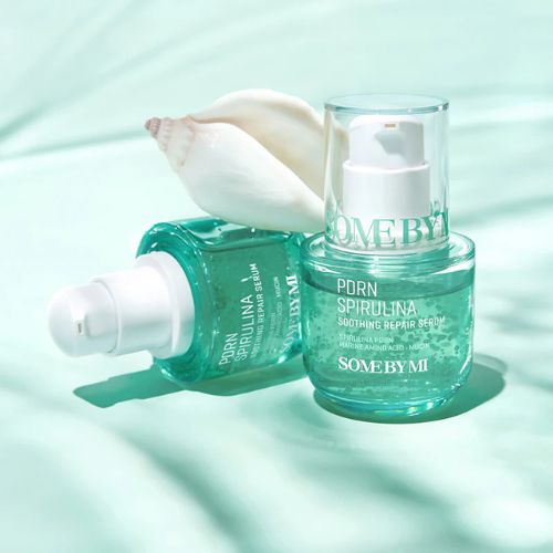 Some By Mi Spirulina Repair Serum – calming vegan serum with PDRN, marine mucin, and peptidesSoothing serum for sensitive skin and enlarged pores – with Spirulina PDRN, peptides, and amino acidsRepair serum in Dubai – Some By Mi Spirulina PDRN serum for hydration, redness, and pore care
