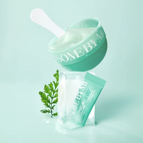Some By Mi Spirulina Sherbet Mask Set – vegan cooling face mask with PDRN and seaweed powderSoothing sherbet mask for redness and irritation – with Spirulina PDRN, PHA, and marine activesCooling face mask in Dubai – Some By Mi sherbet mask for sensitive skin, heat irritation, and hydration