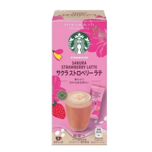 Starbucks Premium Mix Sakura Strawberry Latte - 4 Packs