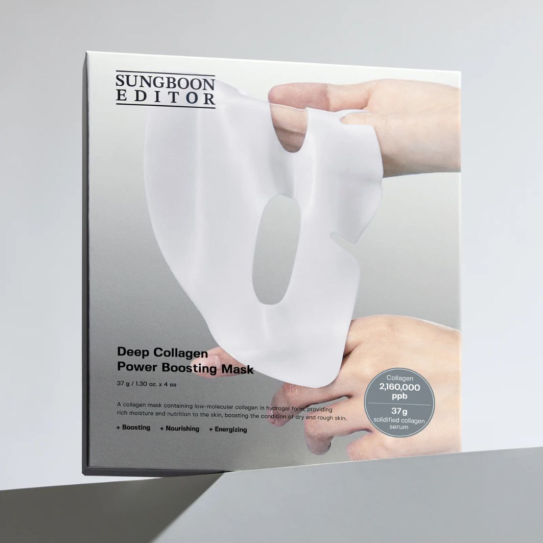 Sungboon Editor Deep Collagen Power Boosting Mask – Anti-aging Korean sheet mask with 2,160,000 ppb low molecular collagen and centella for hydration and wrinkle care in UAE