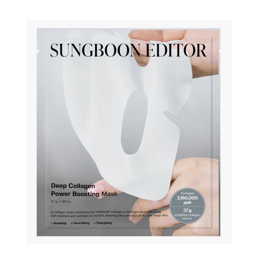 Sungboon Editor Deep Collagen Power Boosting Mask – Anti-aging Korean sheet mask with 2,160,000 ppb low molecular collagen and centella for hydration and wrinkle care in UAE