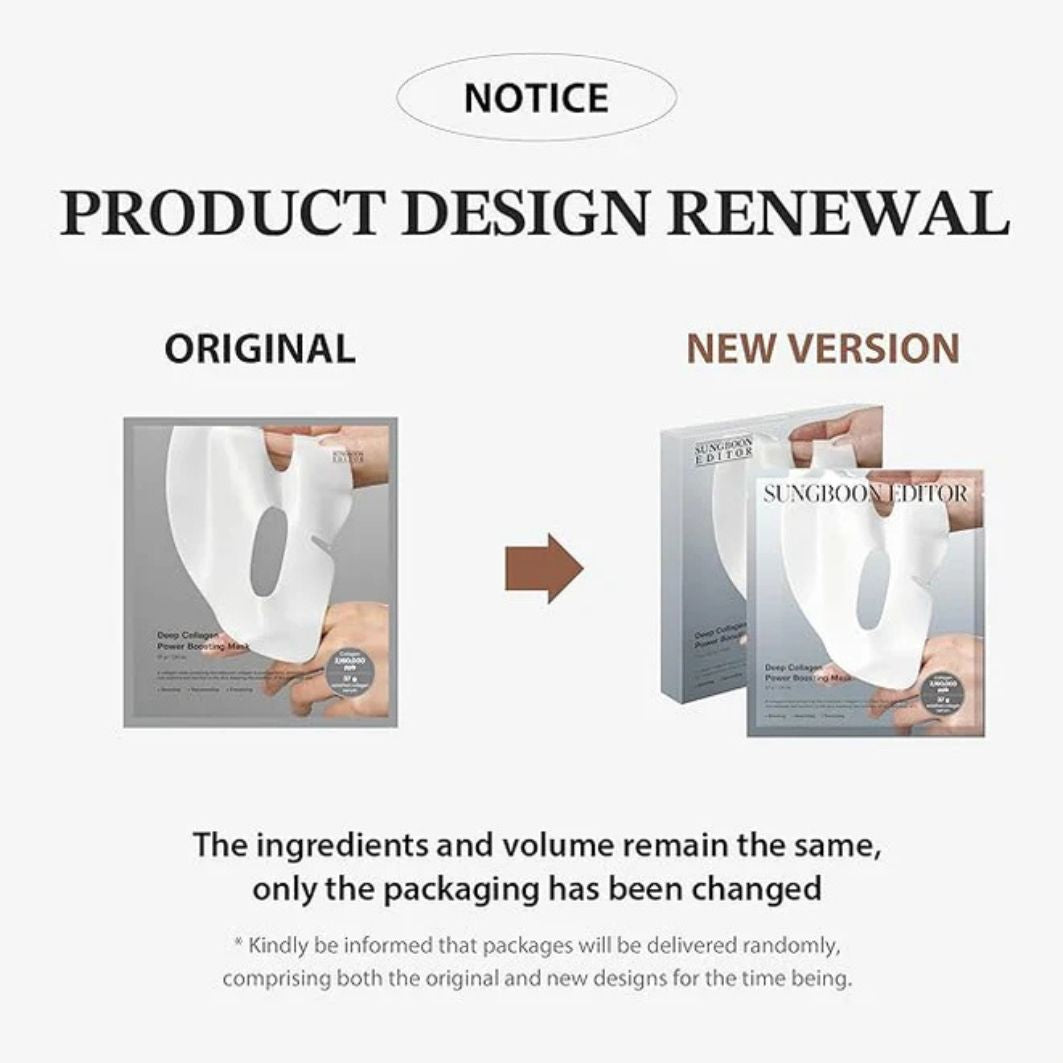 Sungboon Editor Deep Collagen Power Boosting Mask – Anti-aging Korean sheet mask with 2,160,000 ppb low molecular collagen and centella for hydration and wrinkle care in UAE